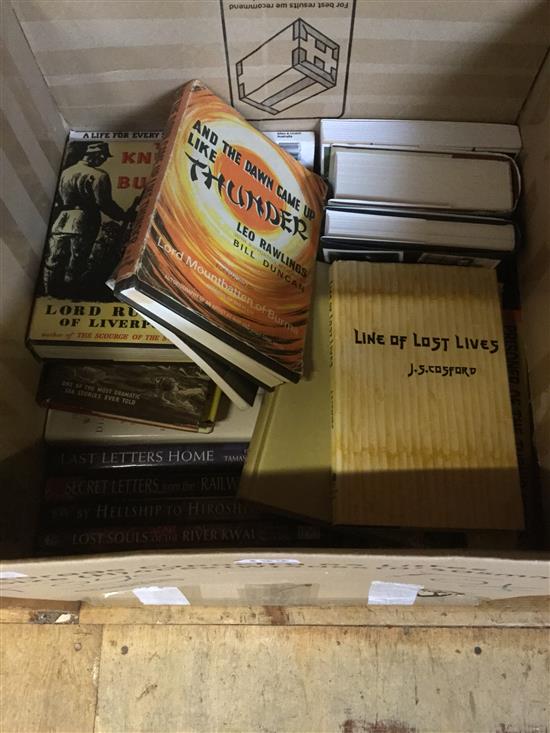 Box of war related books